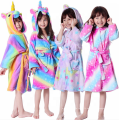 Caricature de dessin animé Unicorn Flannel Fleece Girls Cabinais